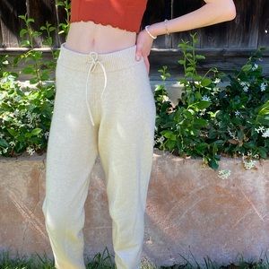 beige sweatpants